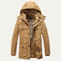 Warm Men's Fleece Lined Hooded Parka Coat