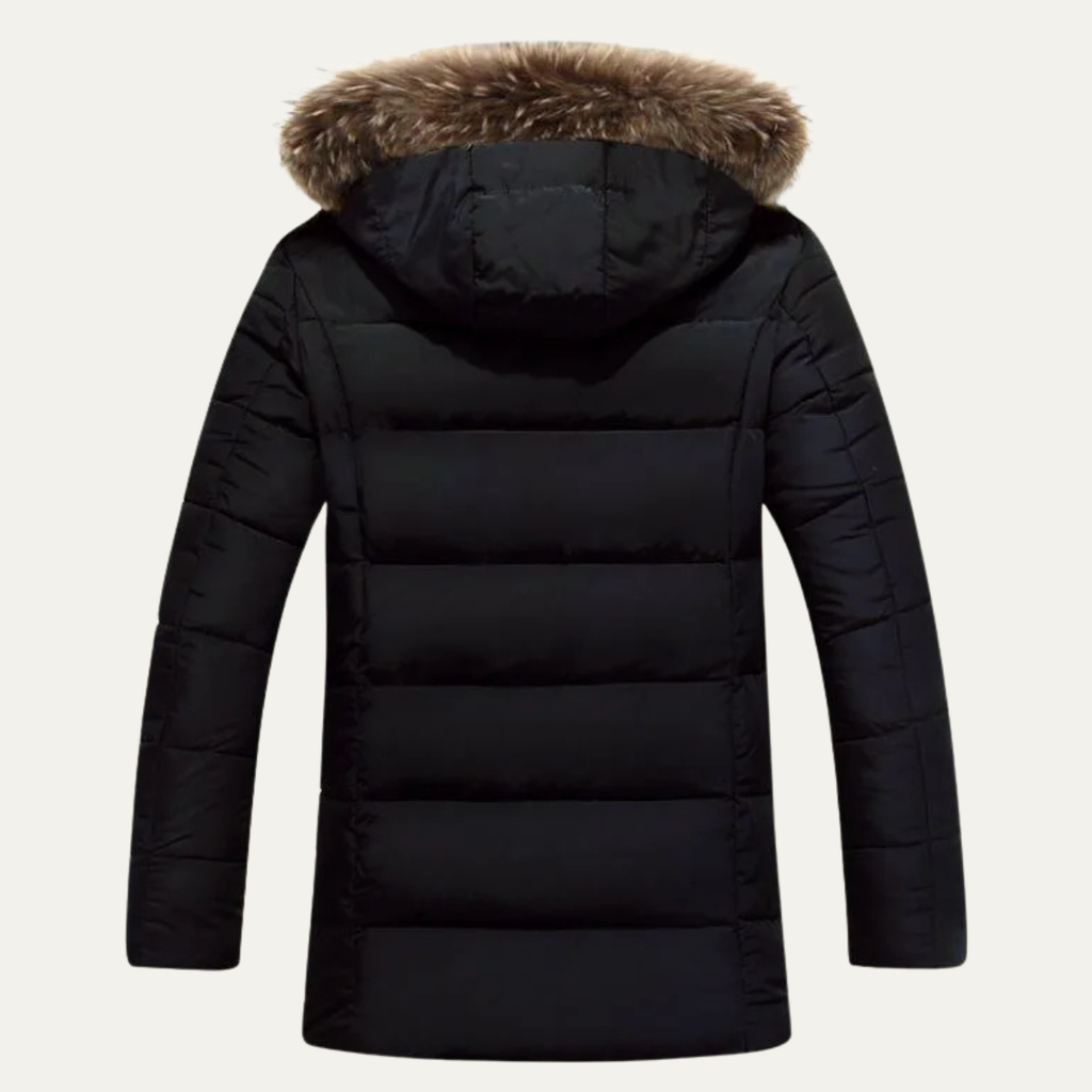 Warm Fur Hooded Mens Winter Cotton Coat
