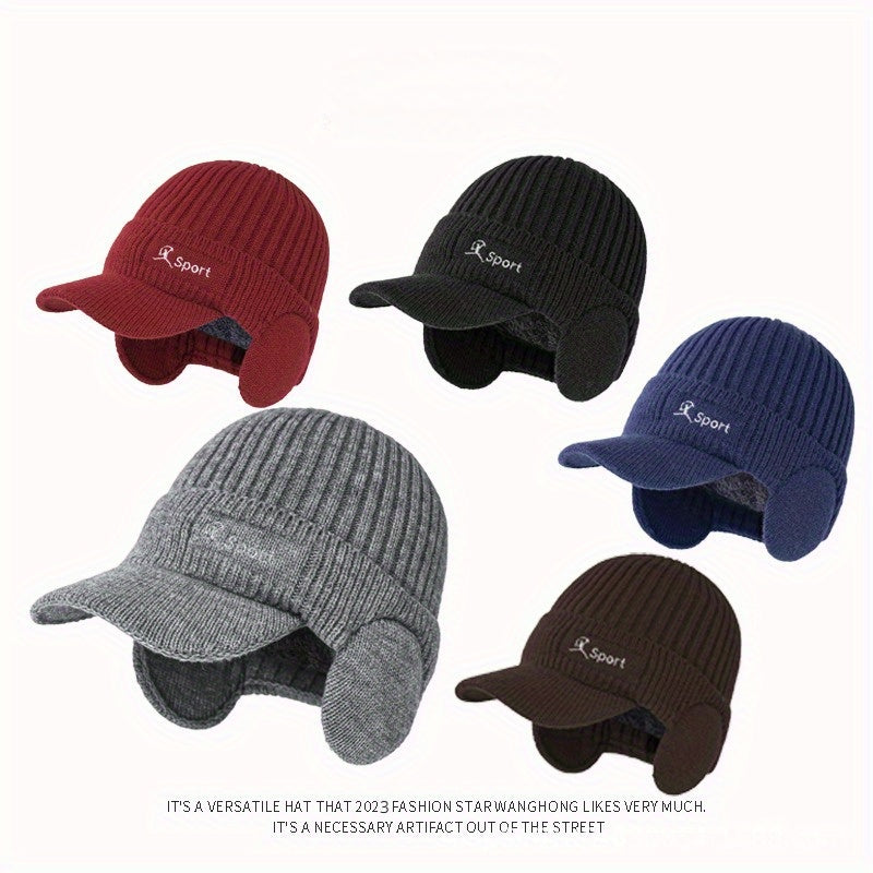 Pandaize Cozy Unisex Fleece-Lined Hat for Winter