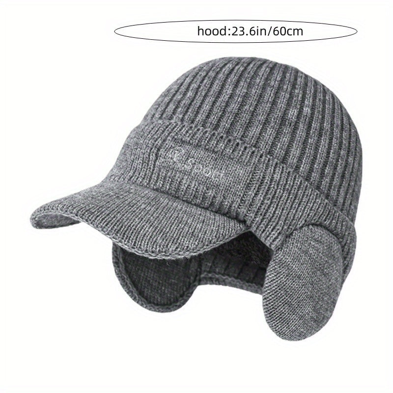 Pandaize Cozy Unisex Fleece-Lined Hat for Winter