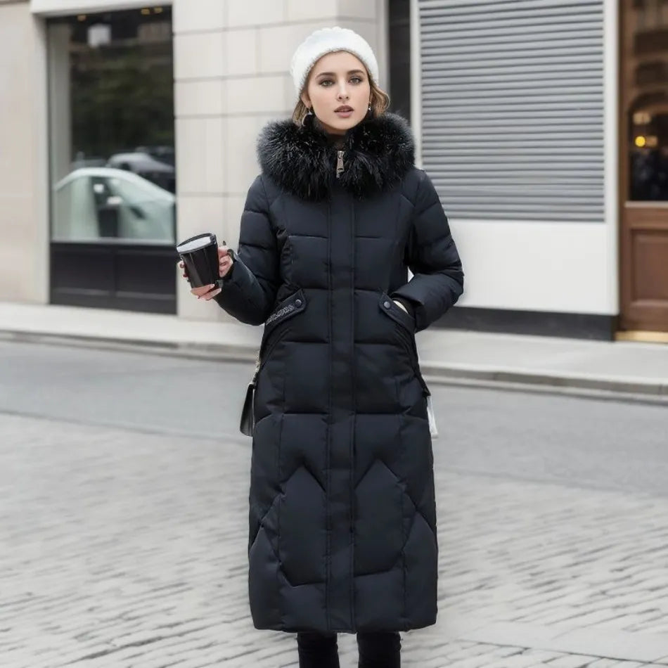 Warm Women's Quilted Down Parka Jacket