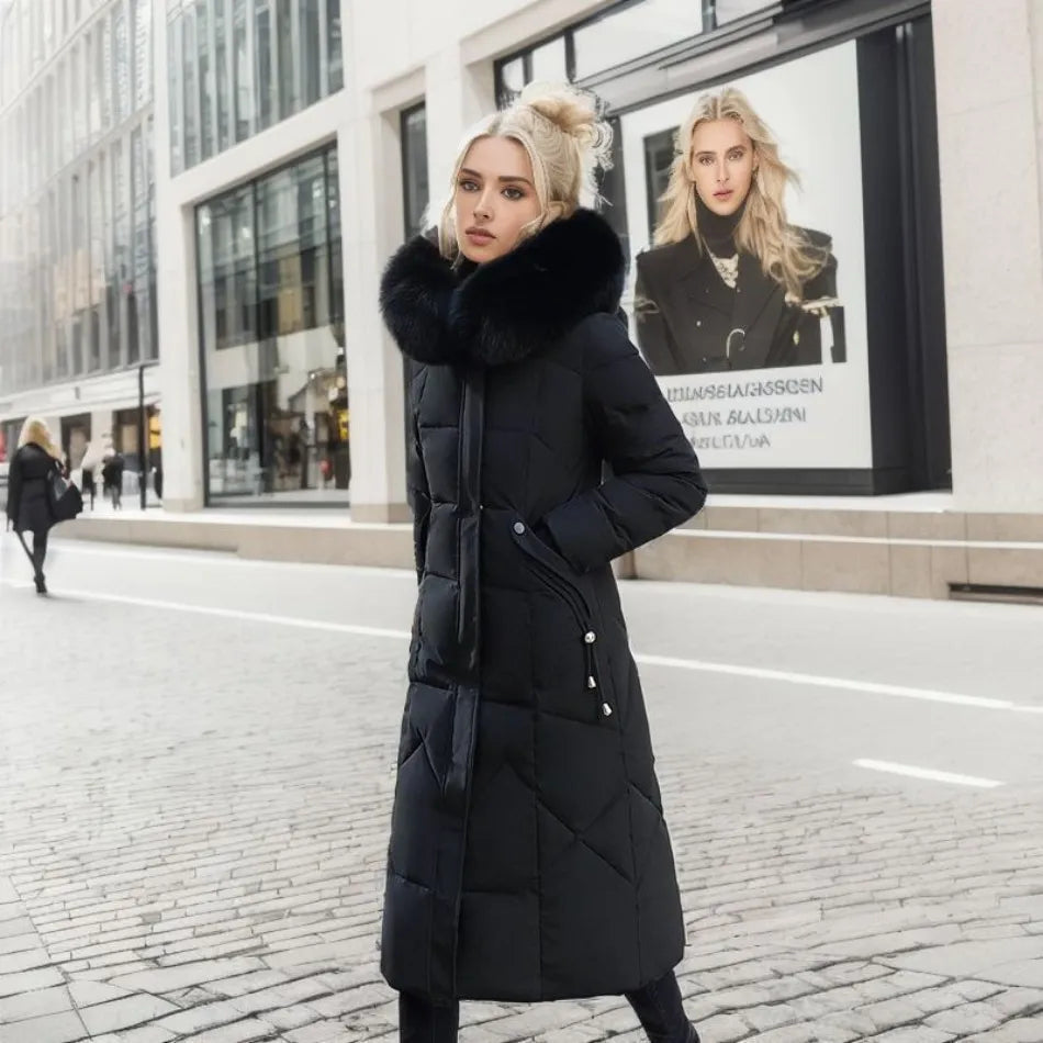 Warm Women's Quilted Down Parka Jacket