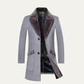 Warm Mens Slim Fit Fur Hooded Parka Jacket