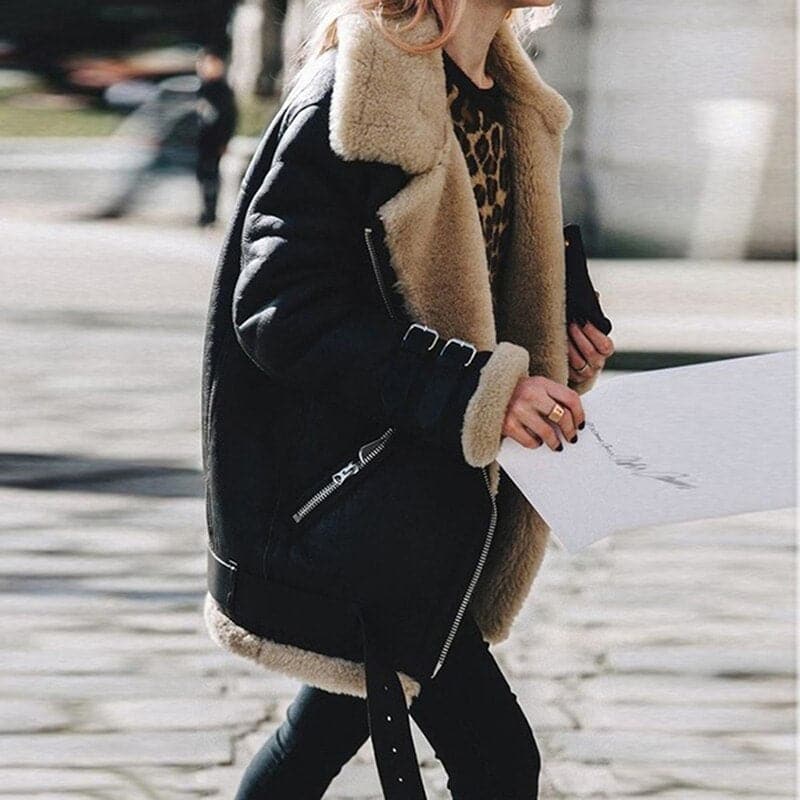 Warm Oversized Parka Coat | Zip Up Belted Jacket