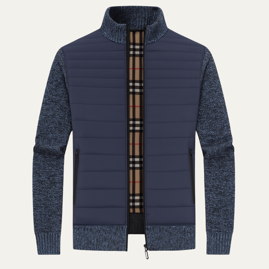 Warm Men's Padded Zipper Winter Jacket