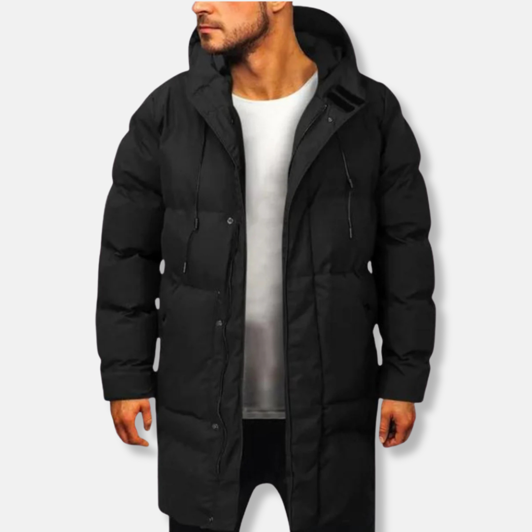 Waterproof Men's Padded Parka Jacket with Hood