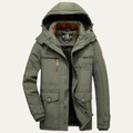 Insulated Men's Fleece Lined Hooded Winter Parka Coat