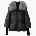 Luxurious Ladies Winter Coat with Faux Fur Trim