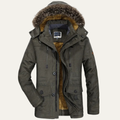 Thermal Men's Faux Fur Hooded Parka with Multiple Pockets