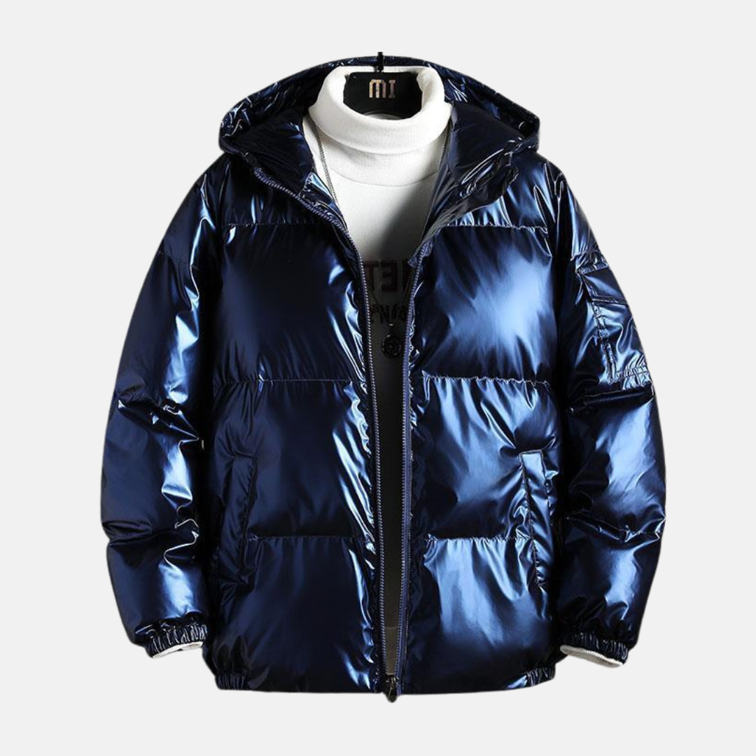 Warm Mens Quilted Water Resistant Parka Coat