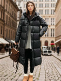 Warm Womens Quilted Padded Parka Jacket Oversized