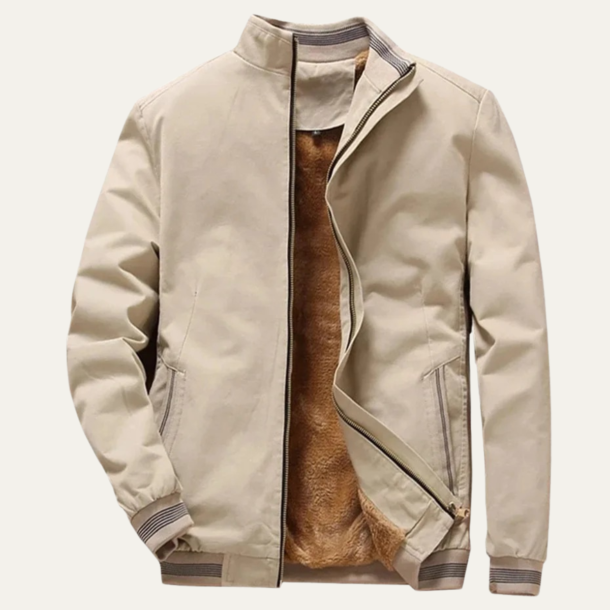 Cozy Men's Fleece Bomber Winter Jacket