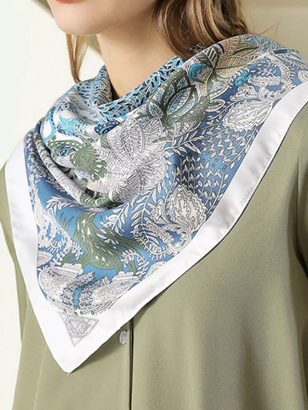 Floral Print Square Scarf
