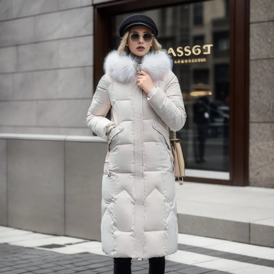Warm Women's Quilted Down Parka Jacket