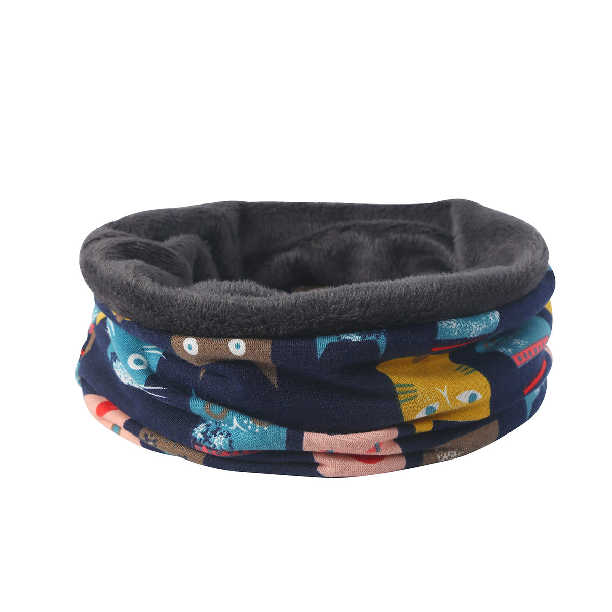 Reversible Cat-Ear Balaclava - Printed Slouch Beanie & Neck Gaiter Winter Combo