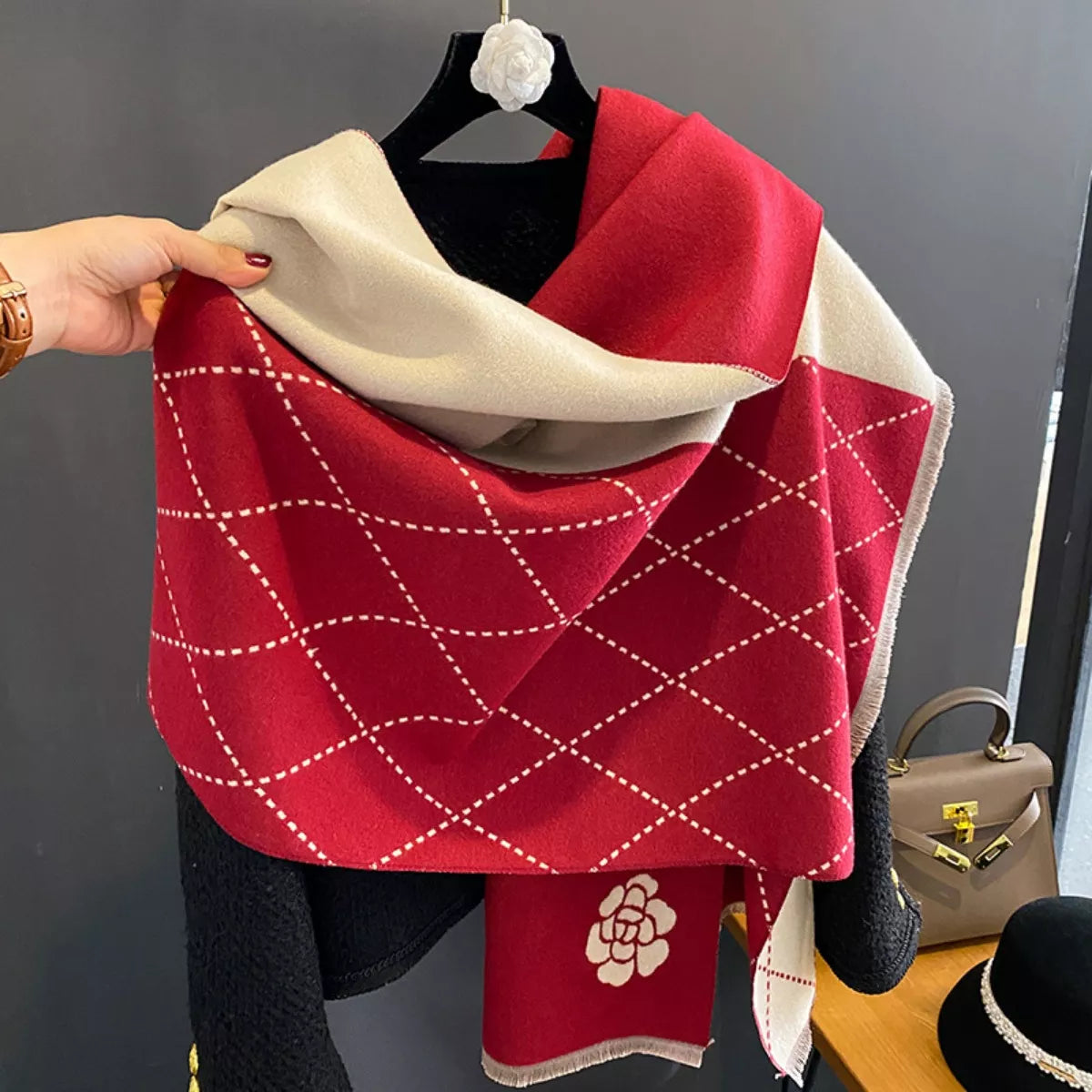 Raw Hem Cotton Scarf