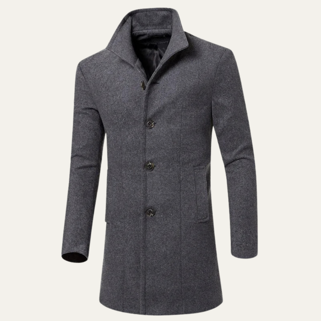 Classic Men's Wool Blend Winter Coat