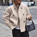 Warm Long Sleeve High Neck Winter Coat