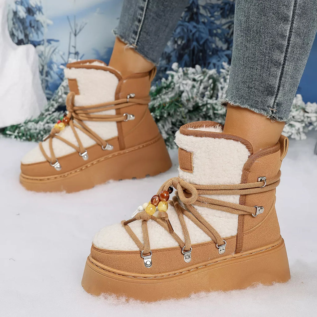 Lace Up Platform Winter Boots