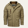 Warm Waterproof Men's Fleece Lined Hooded Winter Jacket