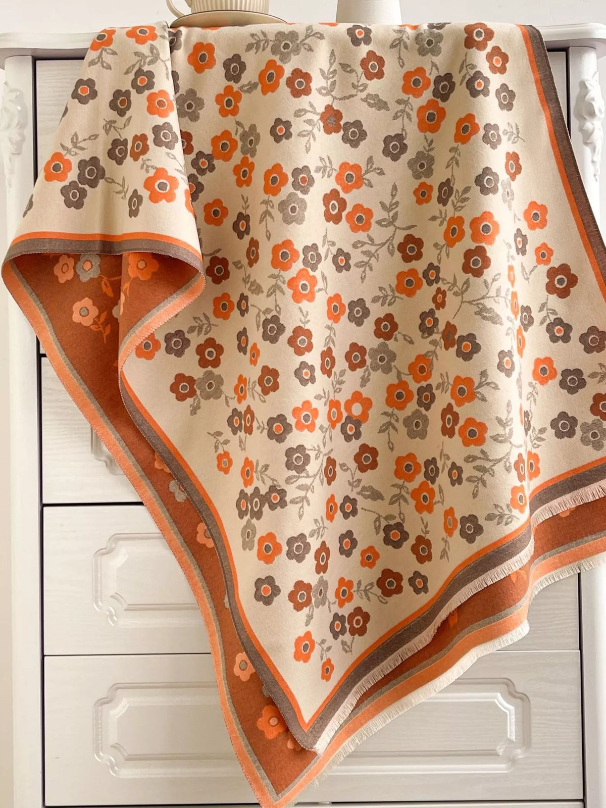 Ditsy Floral Print Warm Winter Scarf