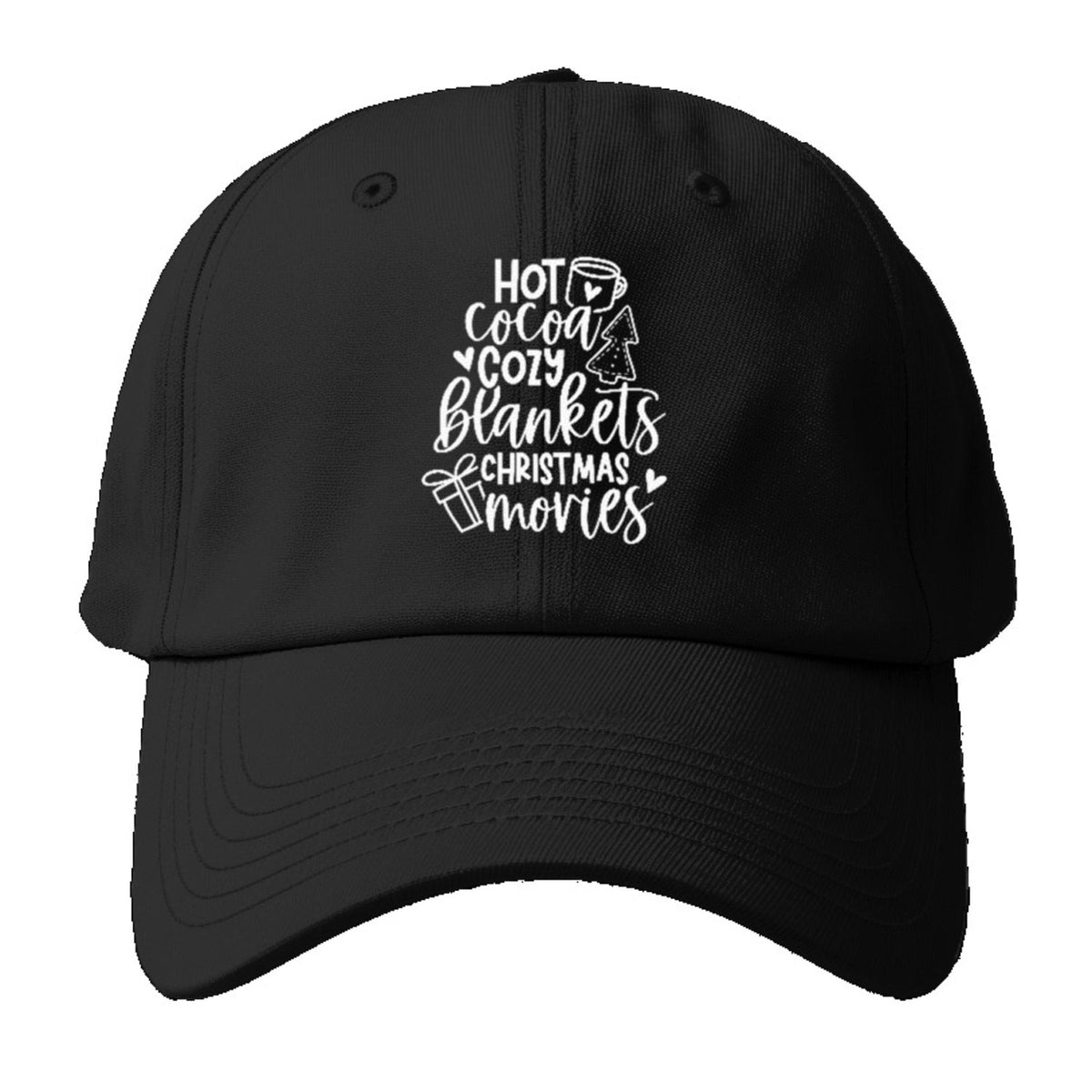 Winter Wonderland Hot Cocoa Cozy Blankets Christmas Movies Baseball Cap