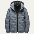 Thermal Men's Snow Jacket - Insulated Waterproof Parka - Grey