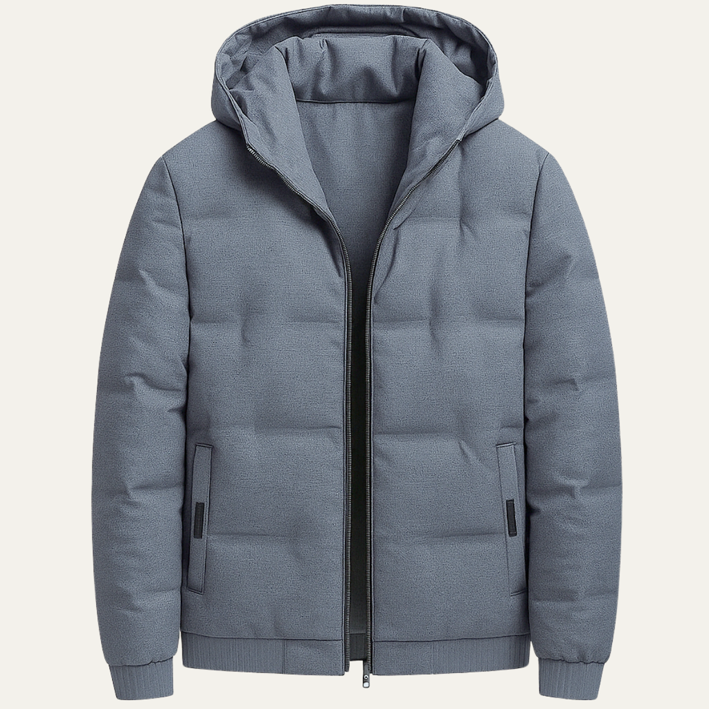 Thermal Men's Snow Jacket - Insulated Waterproof Parka - Grey