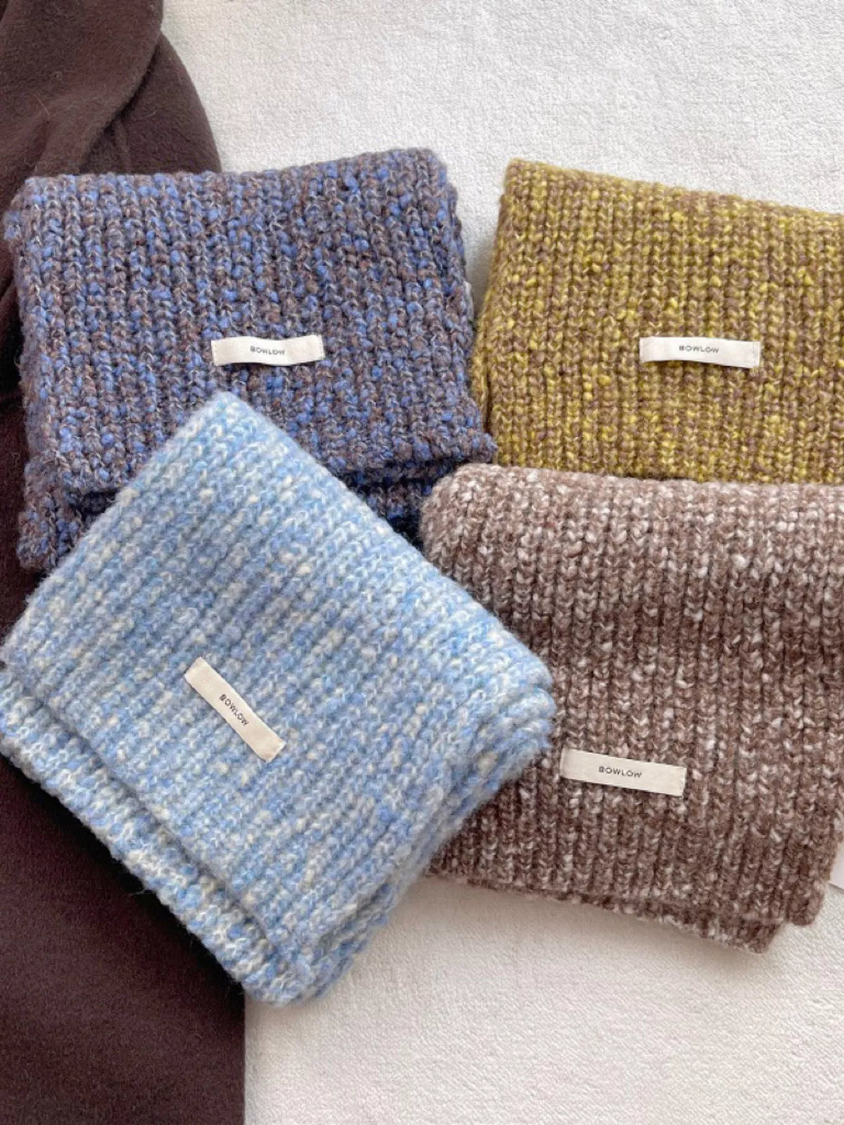 Cozy Speckled Knitted Winter Scarf