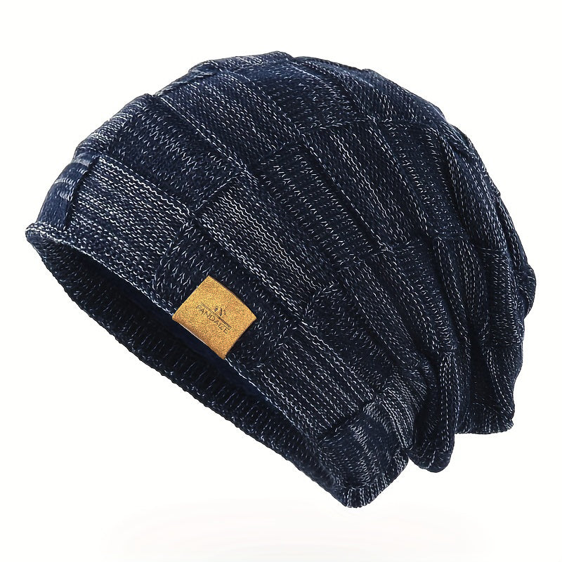 Pandaize Luxe-Knit Beanie - Soft Mixed-Color Unisex Winter Essential