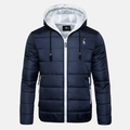 Waterproof Men's Puffer Jacket with Hood and Zip