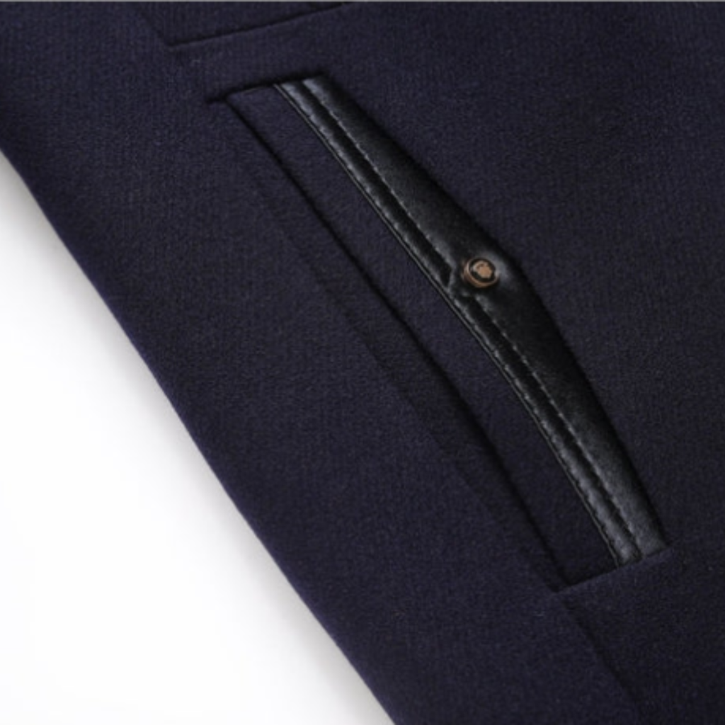 Warm Men's Classic Quilted Wool Winter Coat