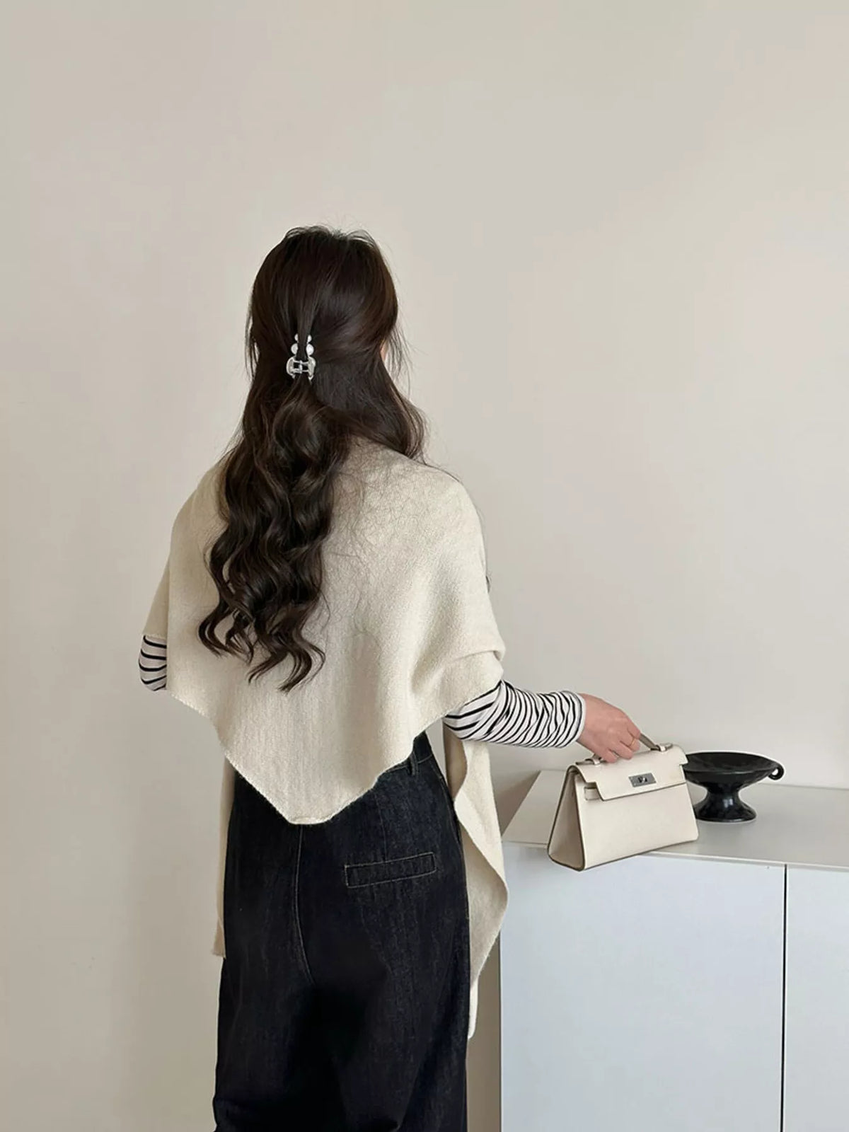 Knitted Solid Color Wool Scarf