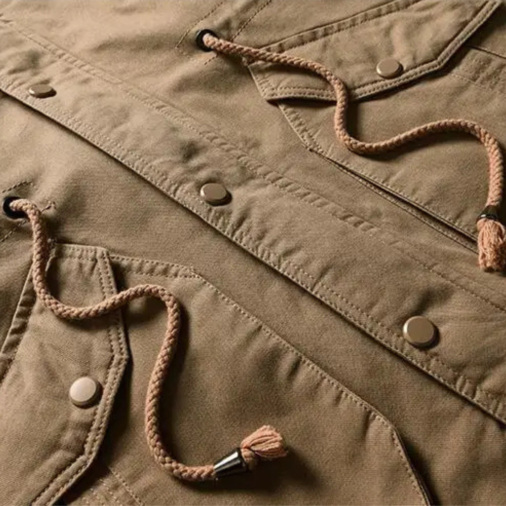 Warm Men's Down Parka Jacket with Faux Fur Hood