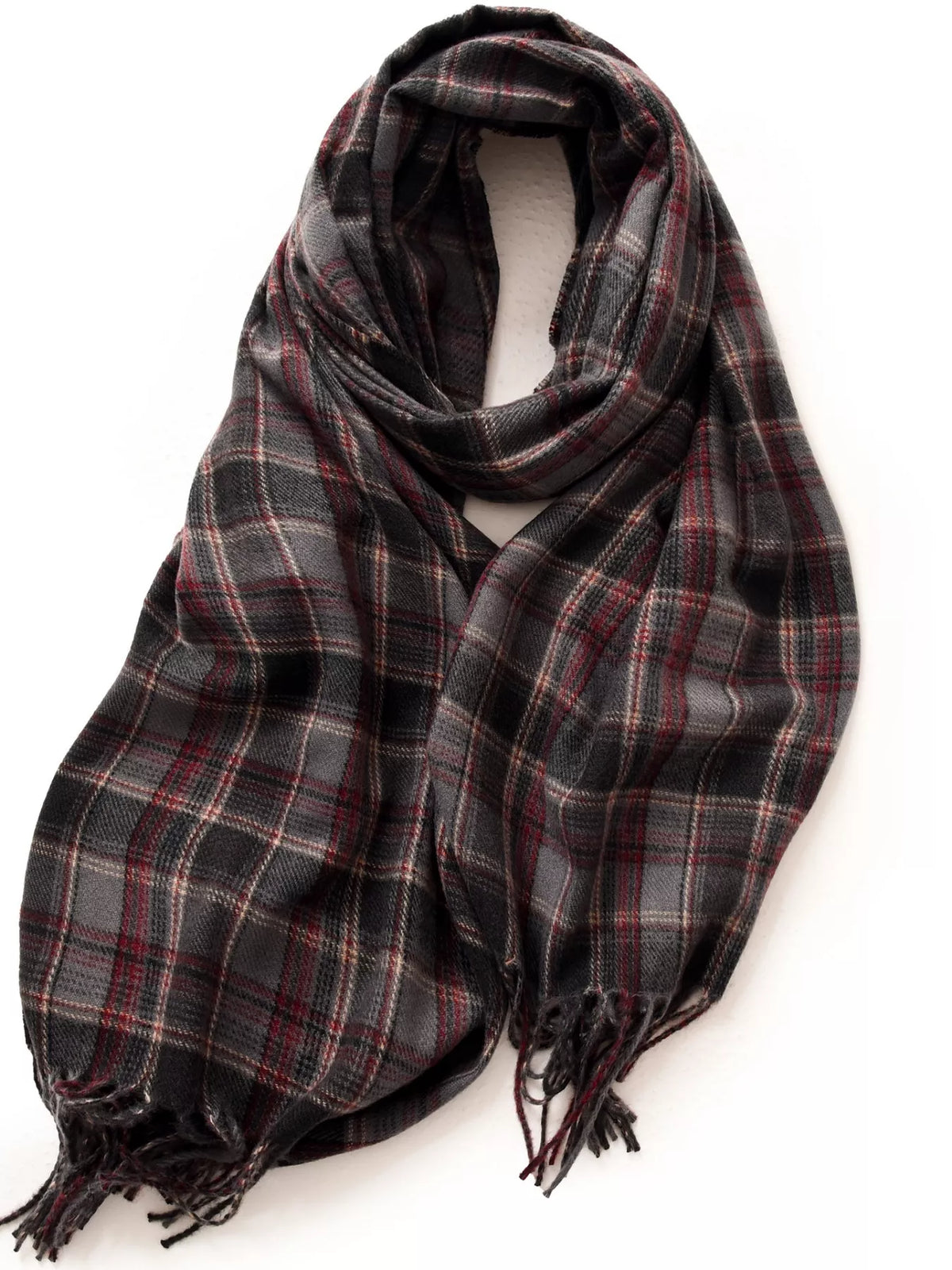 Classic Tartan Plaid Fringe Scarf