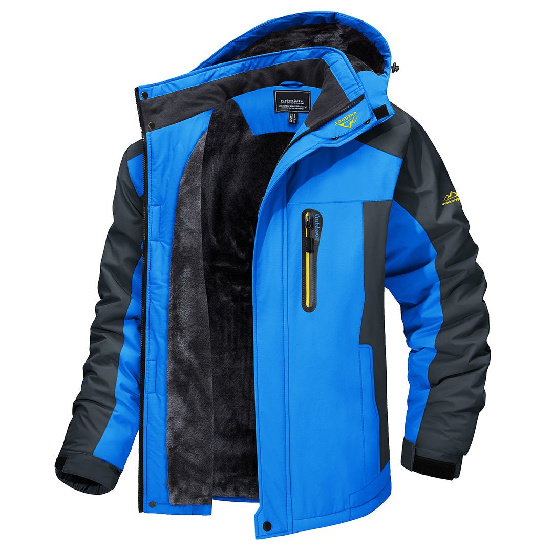 Warm Waterproof Men's Snow Jacket with Extra Pockets
