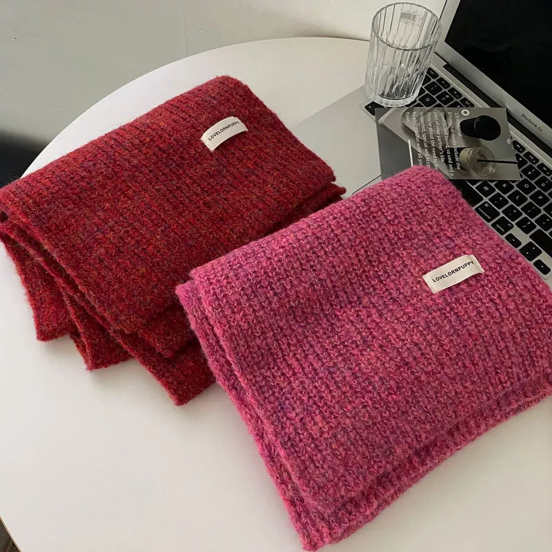 Cozy Chunky Ribbed Knitted Winter Scarf