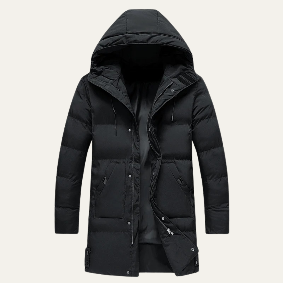 Warm Men's Down Parka Coat with Hood