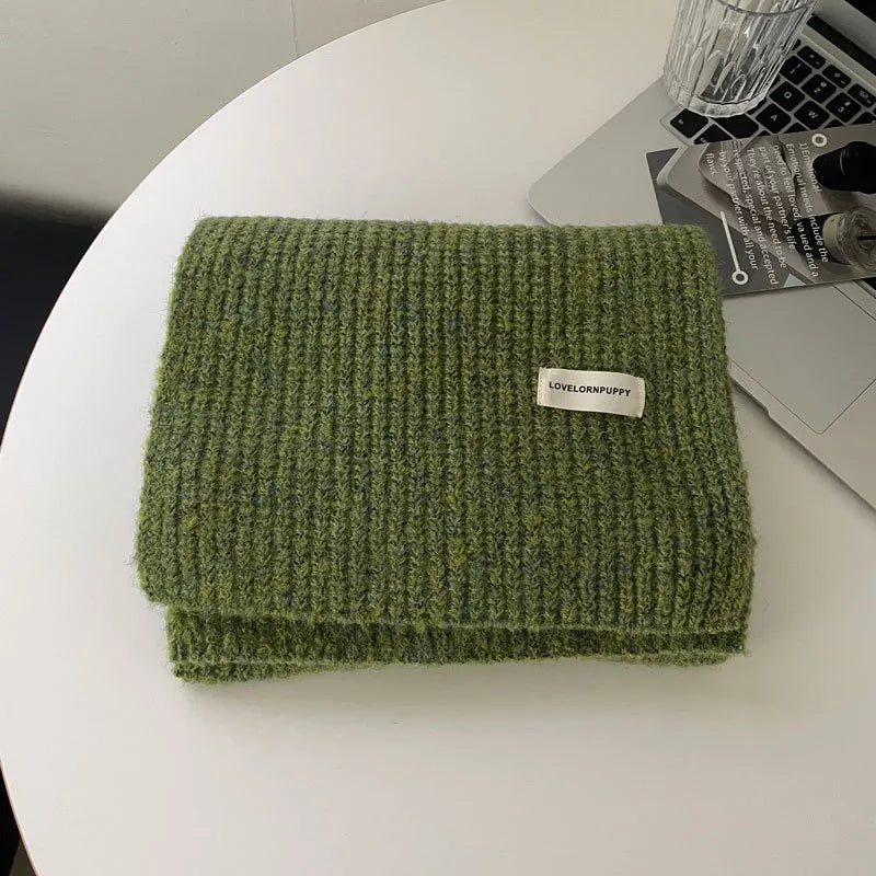 Cozy Chunky Ribbed Knitted Winter Scarf