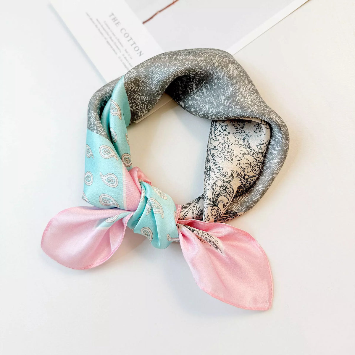 Small Printed Silk Square Scarf