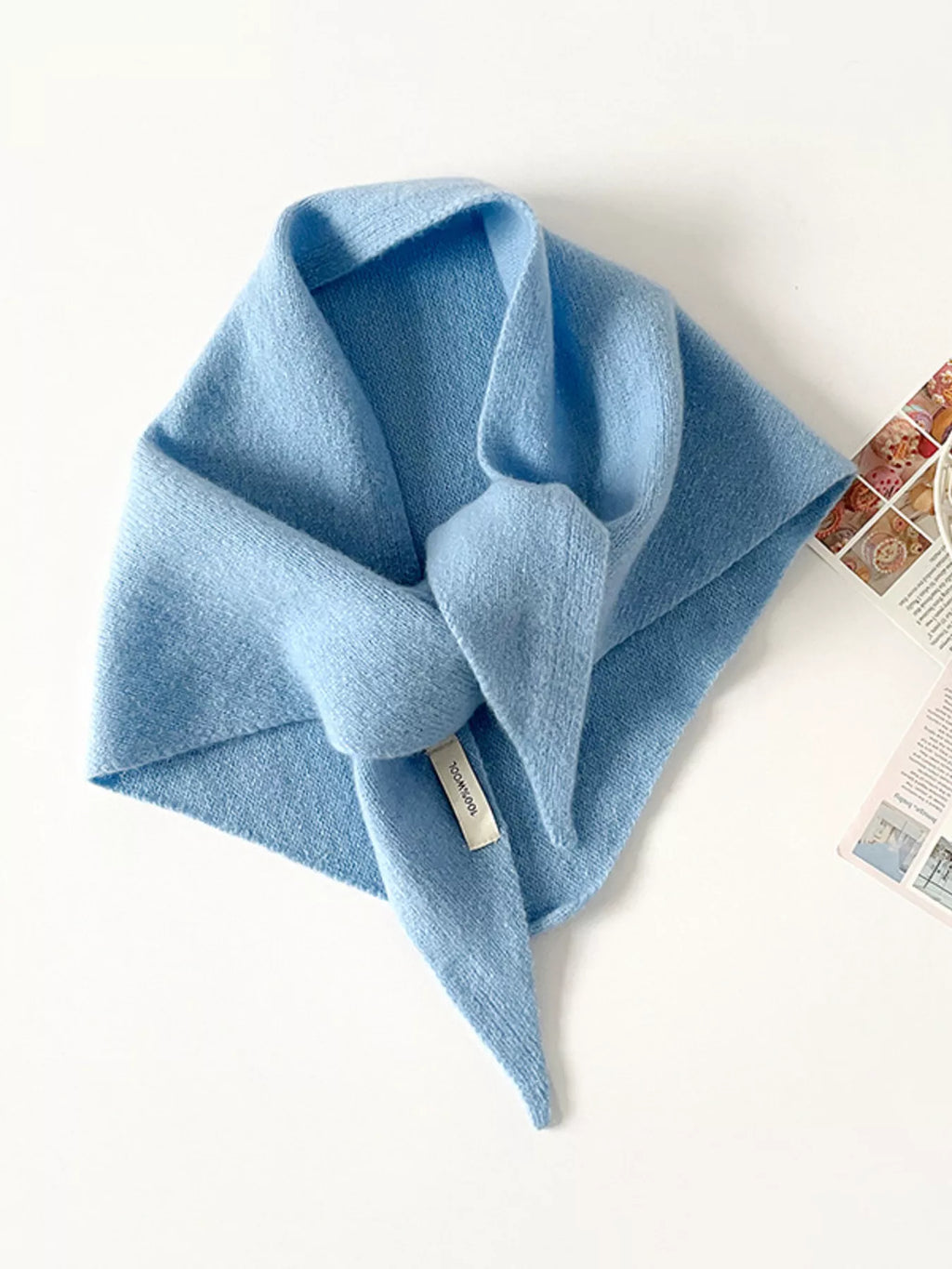 Solid Color Wool Knit Scarf