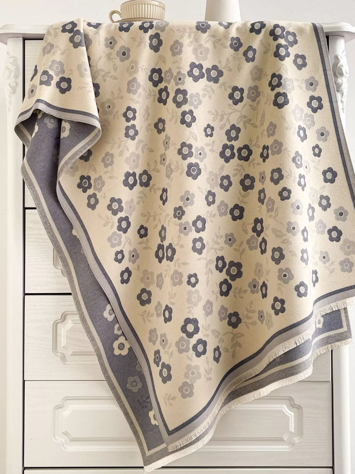 Ditsy Floral Print Warm Winter Scarf