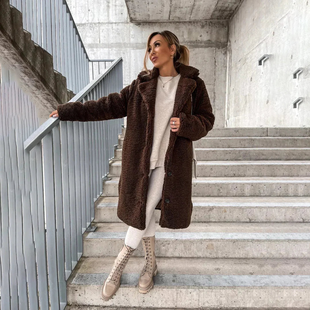 Warm Faux Fur Winter Coat for Ladies