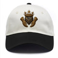 Ice crystal crown framing a frosted heart with fur-trimmed winter hands embracing it. - Two Tone Cap