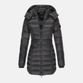 Women's Fitted Puffer Jacket with Hood