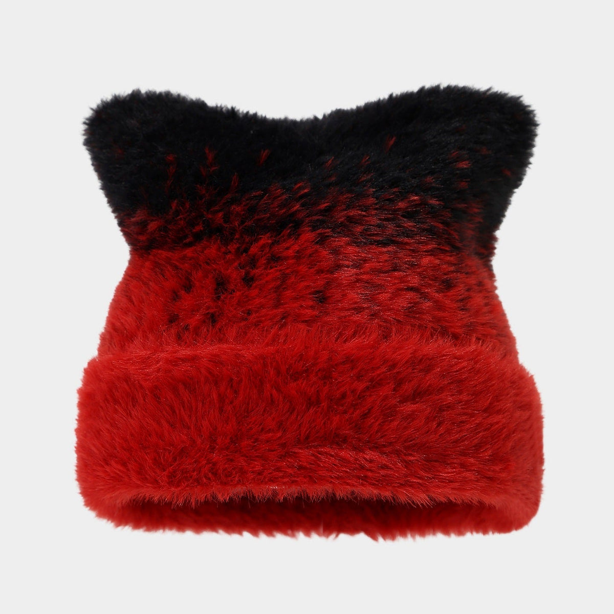 Cute Cat Ear Gradient Beanie - Cozy Knit Hat