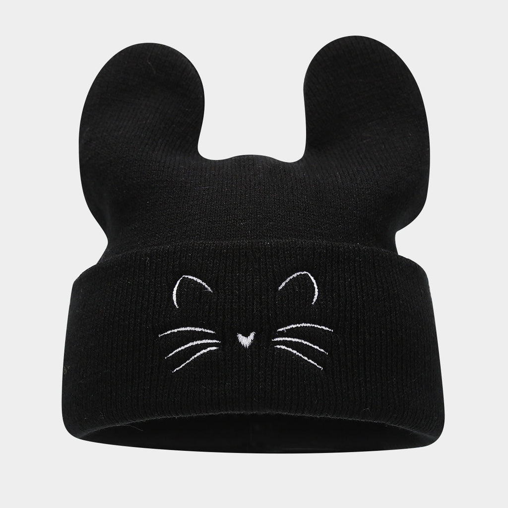 Cute Cat Ear Knit Beanie - College Style