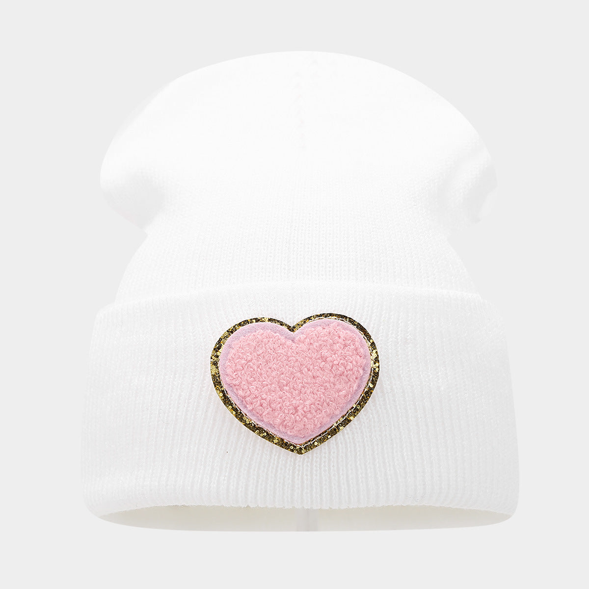 Chic Knitted Wool Hat with Love Label - Cozy & Stylish