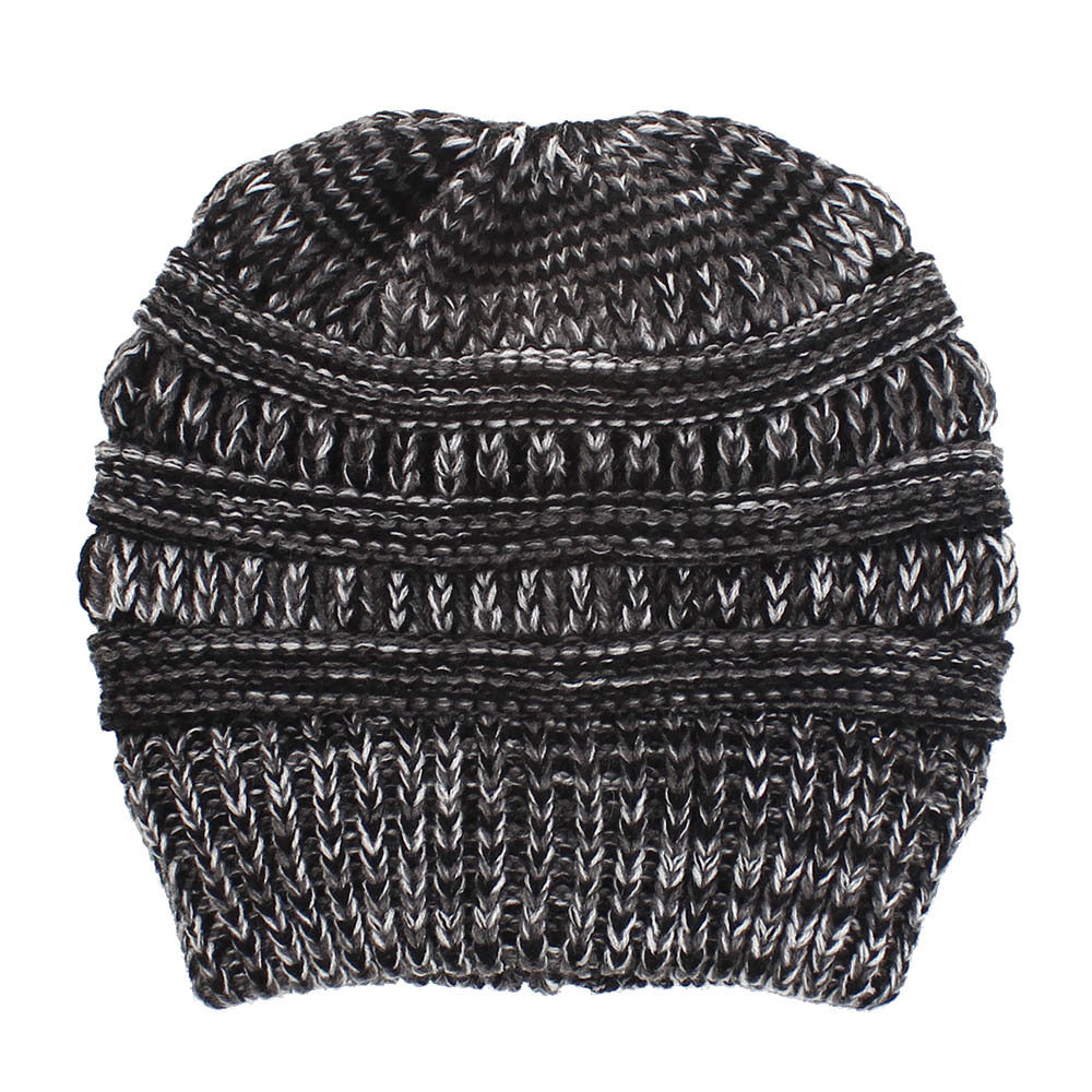 Chic Ponytail Knit Hat - Cozy & Stylish