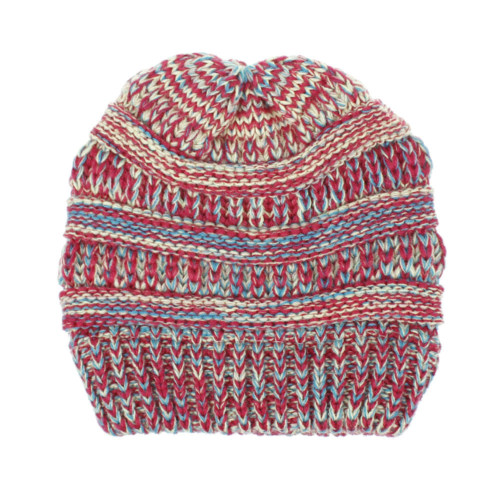 Chic Ponytail Knit Hat - Cozy & Stylish